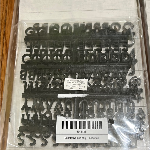 Two NIB Snowman Letter Board ornament Sets- - Picture 2 of 2